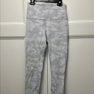 lululemon athletica Light Gray Camo Leggings